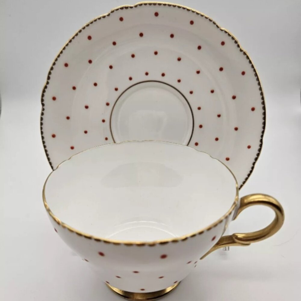 Vintage Shelley England Bone China Polka Dot Tea Cup & Saucer TEAPARTY READY!!!
